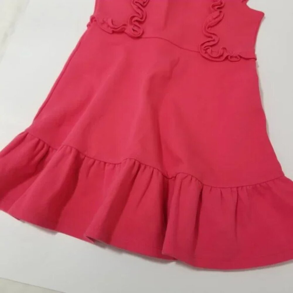 Janie and Jack pink going out dress with side ruffles size 6 (G3) - Picture 3 of 10